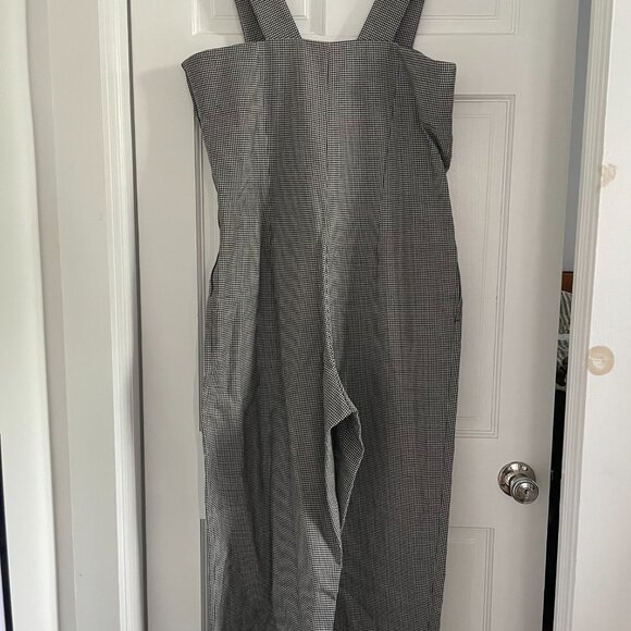 Comme Des Garcons Houndstooth Square-Neck Wool Jumpsuit - Large - Picture 2 of 8